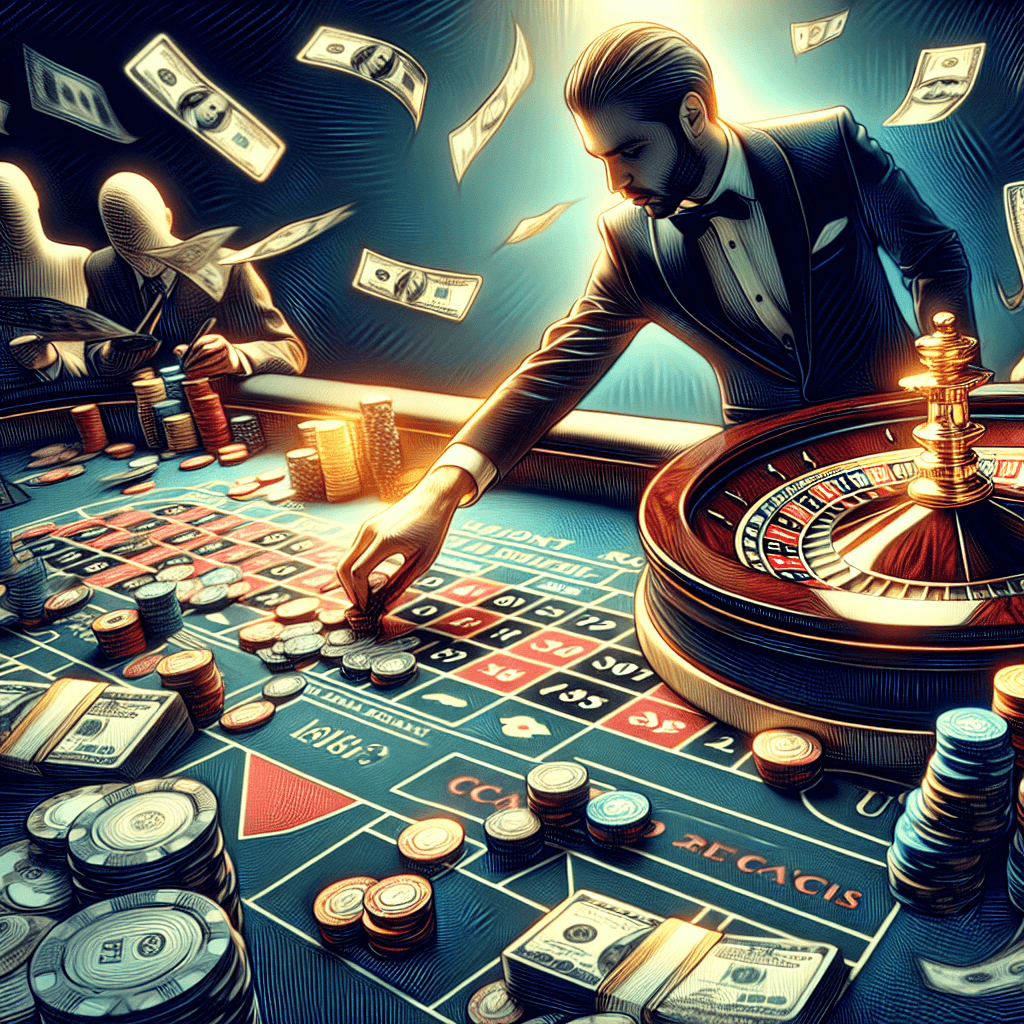Player using strategy to win real money in Roulette